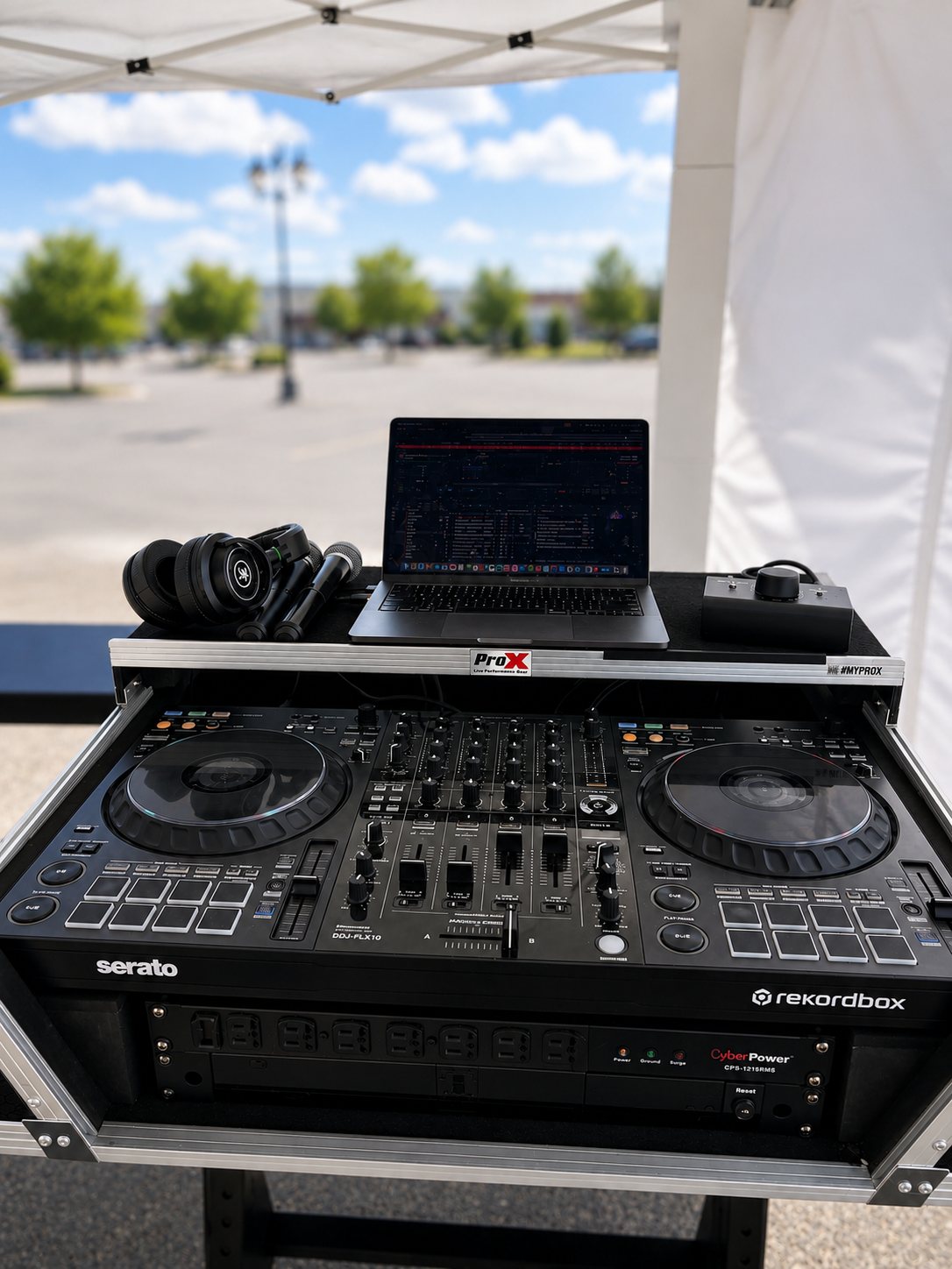 Professional DJ controller and event workstation