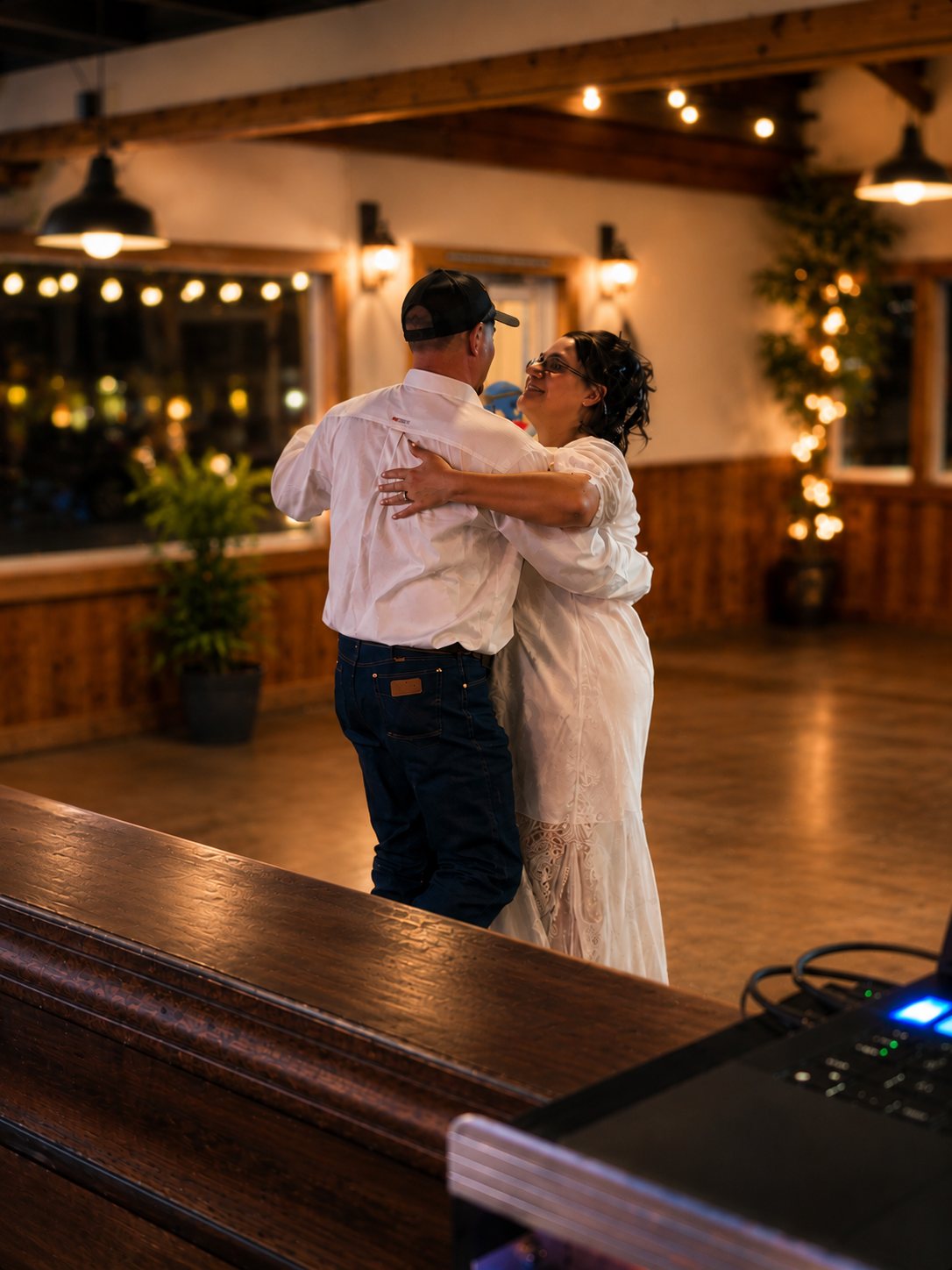 Wedding couple sharing a first dance
